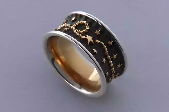 Circus Stars Ring 3D print model