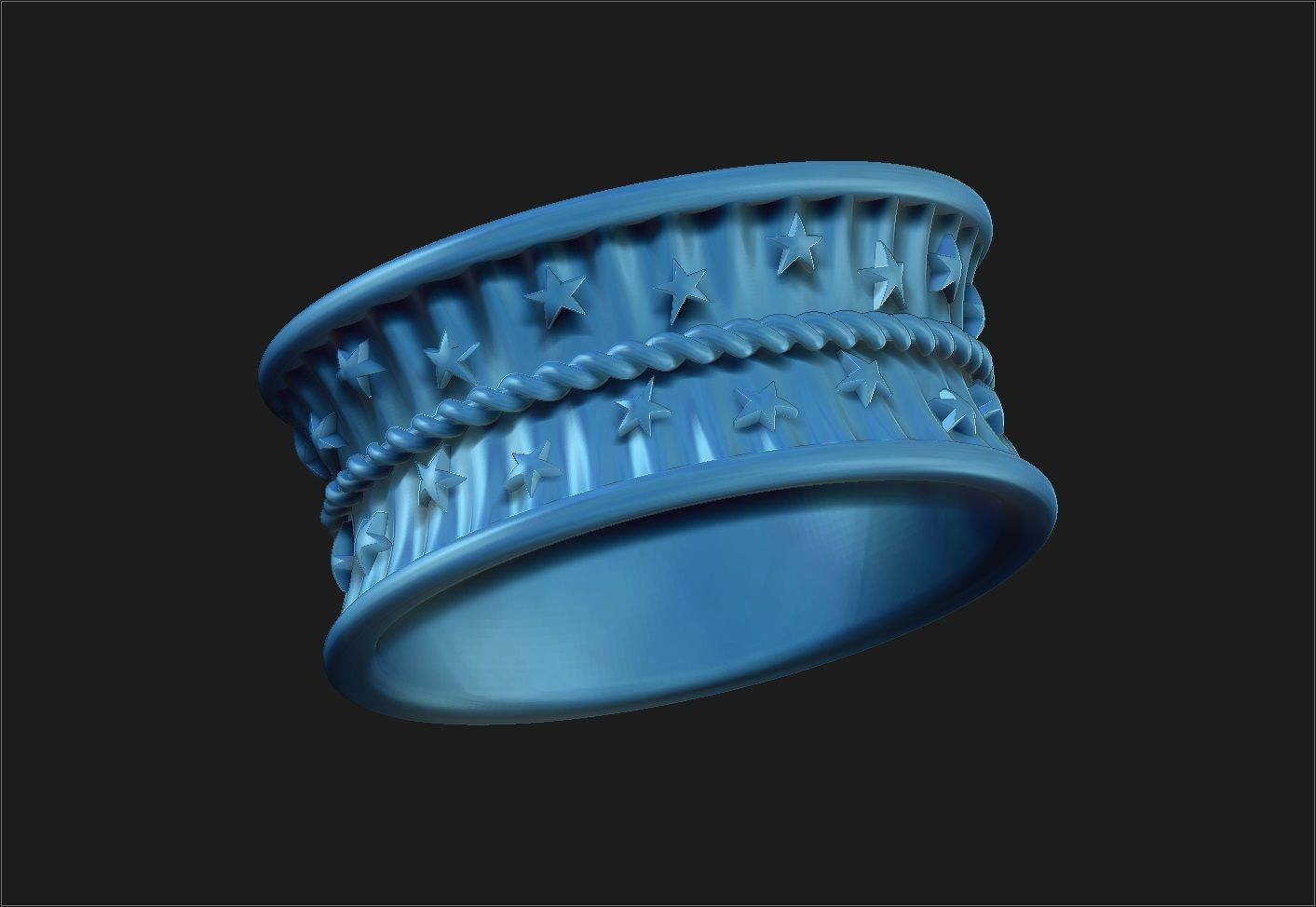Circus Stars Ring 3D print model_6