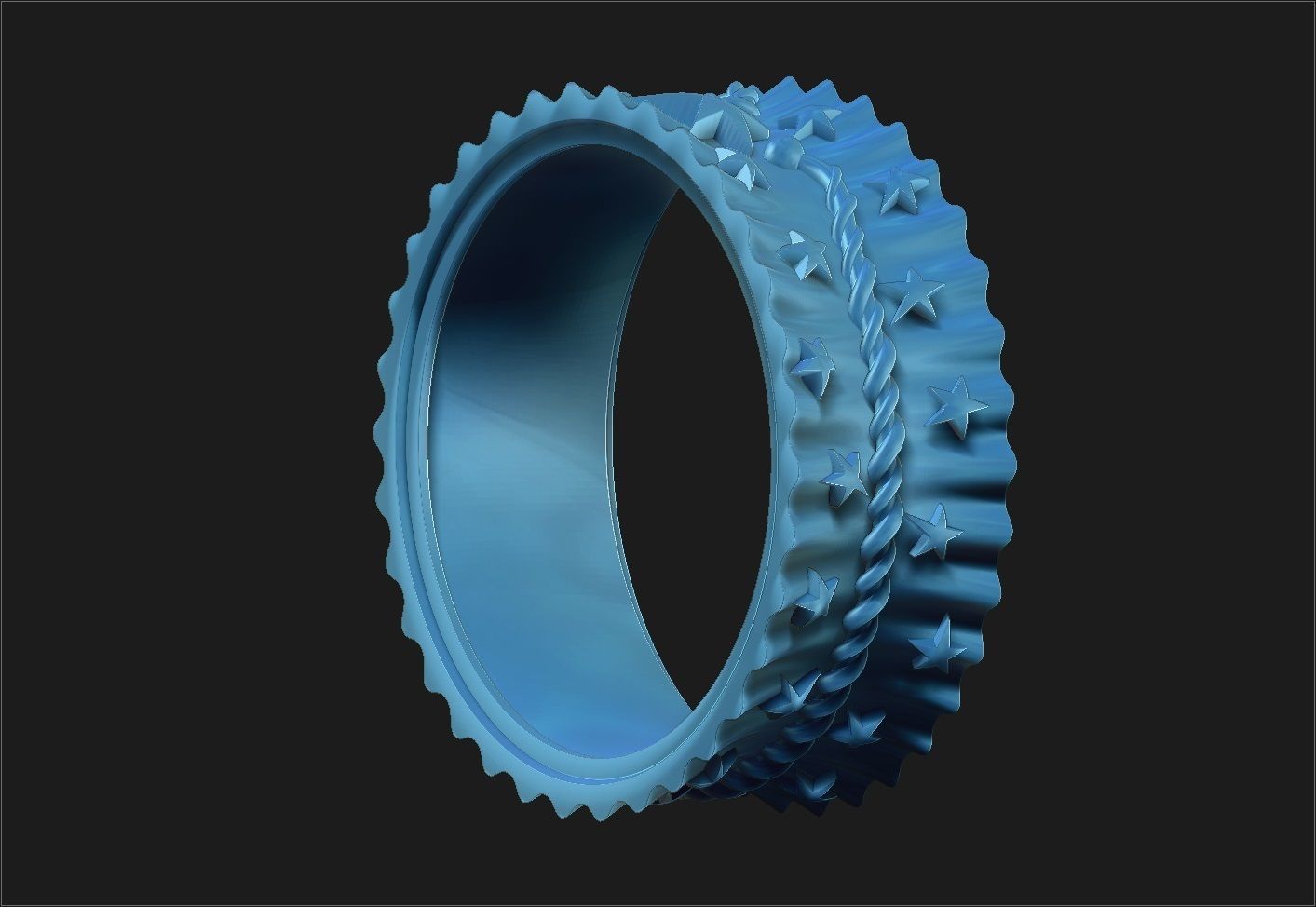 Circus Stars Ring 3D print model_18