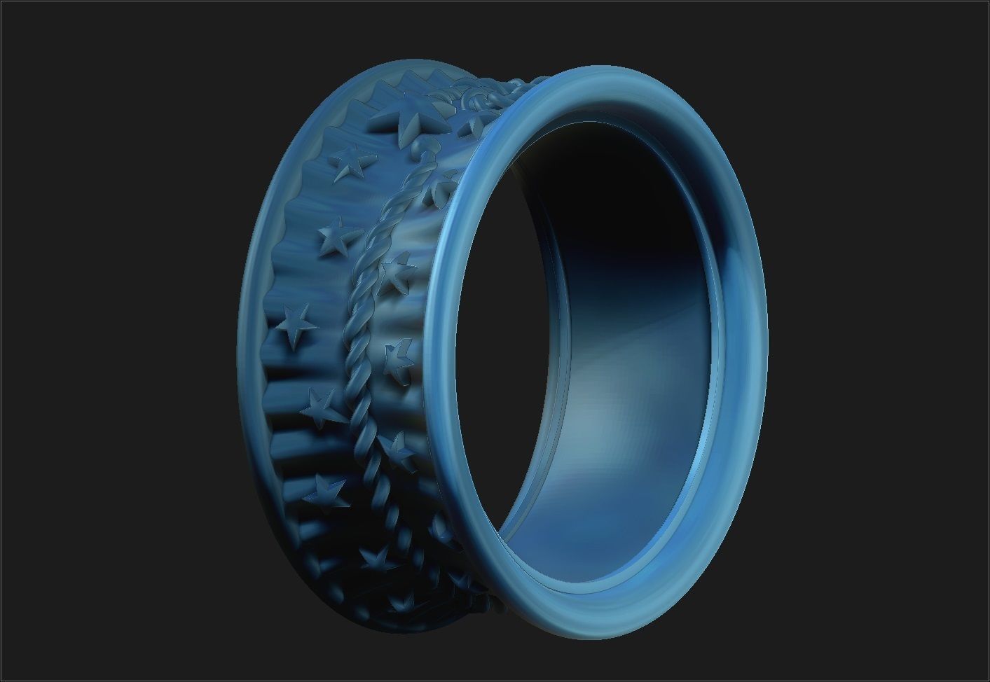 Circus Stars Ring 3D print model_10