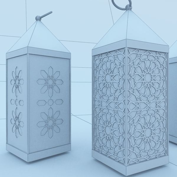 Moroccan Lantern 3D model_4