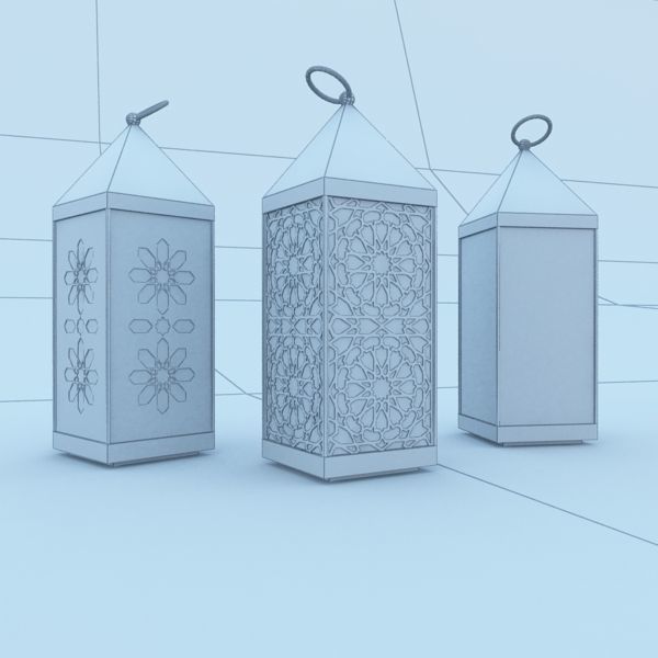 Moroccan Lantern 3D model_3