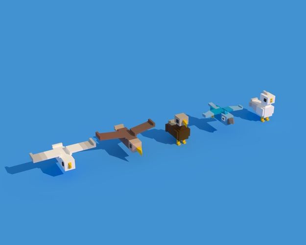 Low Poly Animals Birds Low-poly 3D model