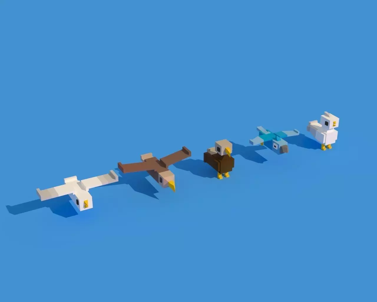 Low Poly Animals Birds Low-poly 3D model_0