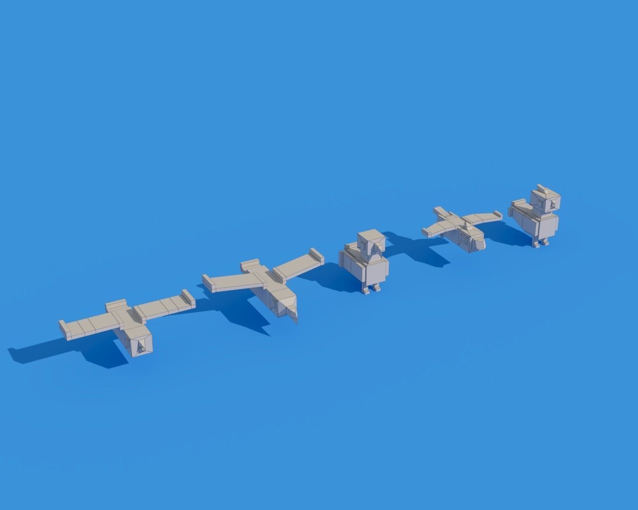 Low Poly Animals Birds Low-poly 3D model_3