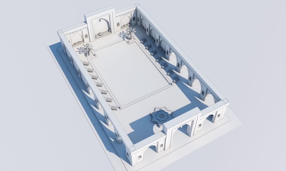 Moroccan Pool Marrakech 3D model_6