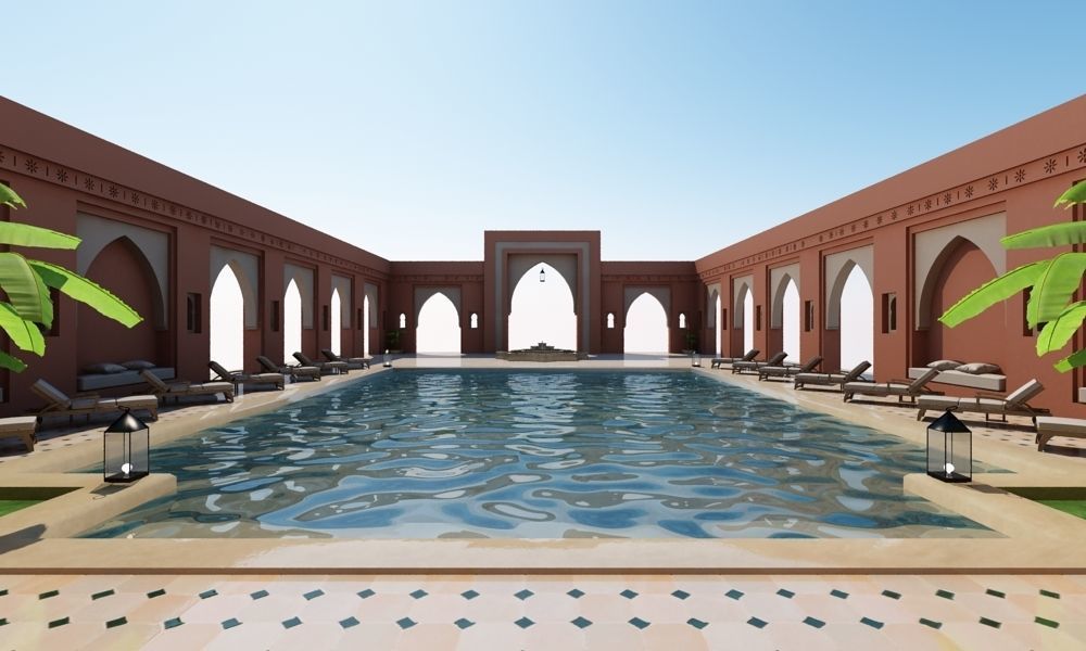 Moroccan Pool Marrakech 3D model_1