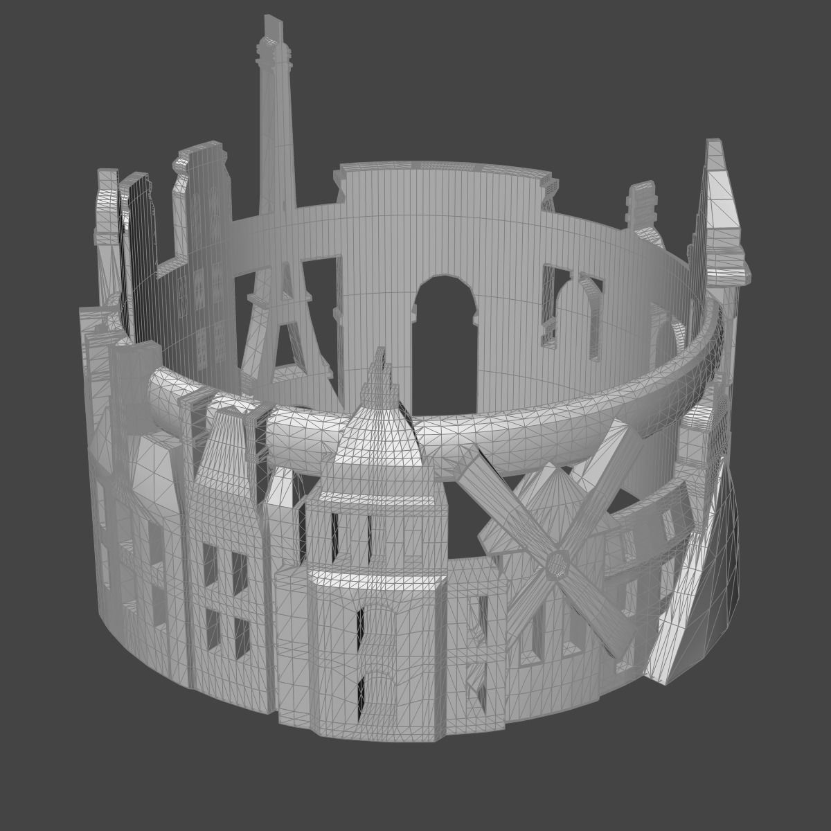 Ring Paris 3D print model_7