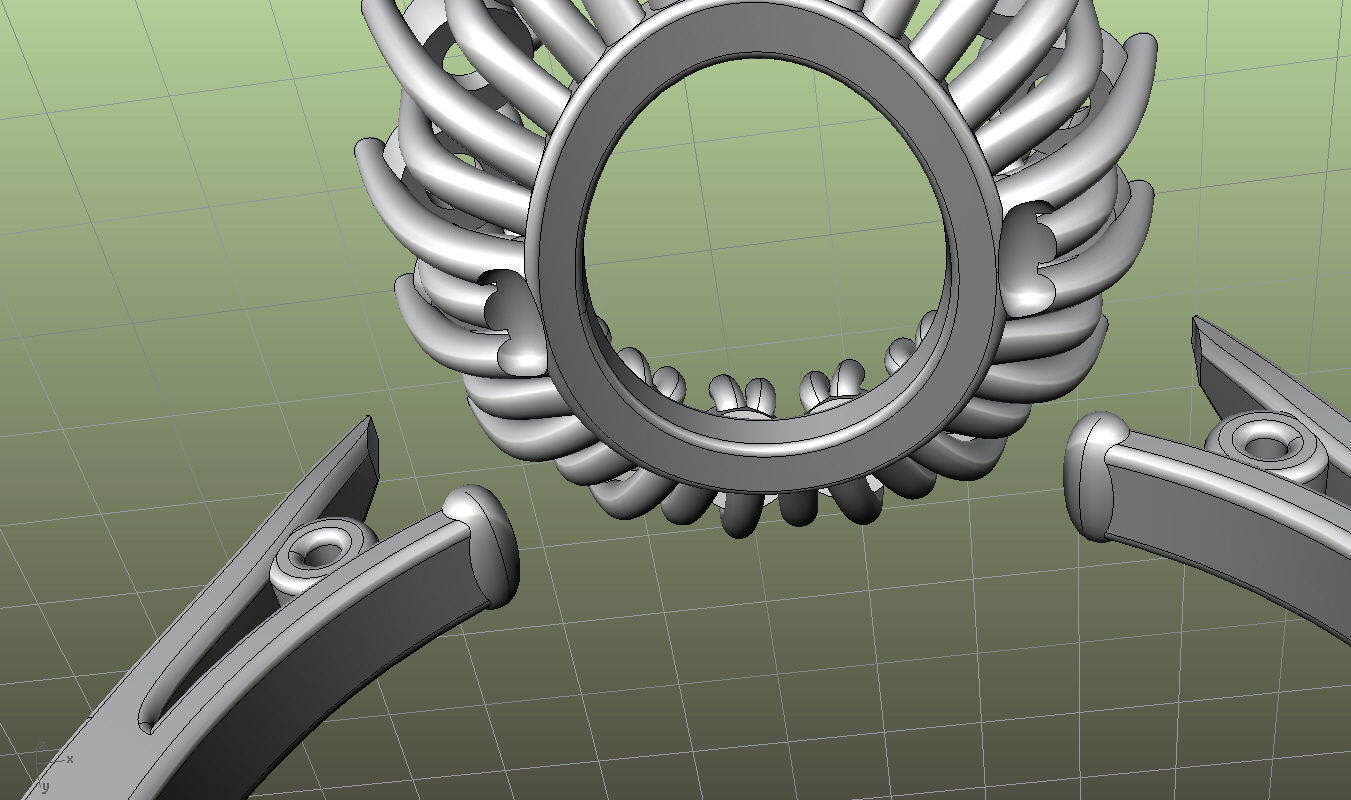 Ring Diana 2 sizes 3D print model_5