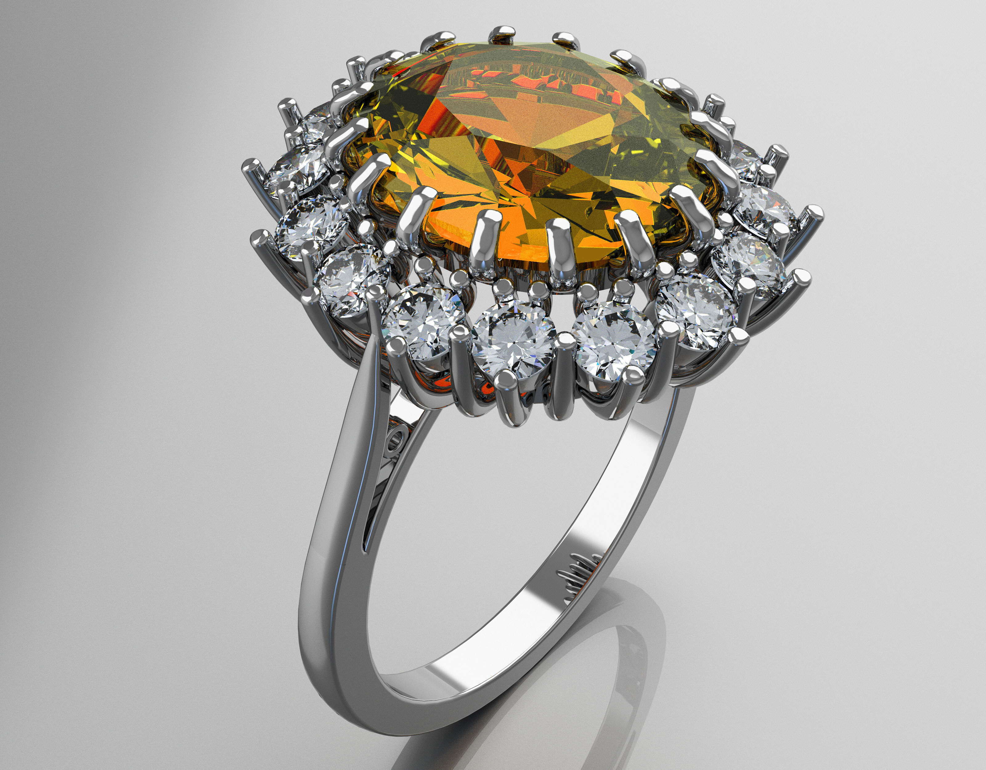 Ring Diana 2 sizes 3D print model_6