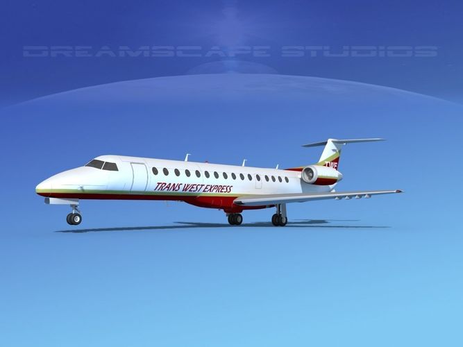 Embraer ERJ-140 Trans West Express 3D model