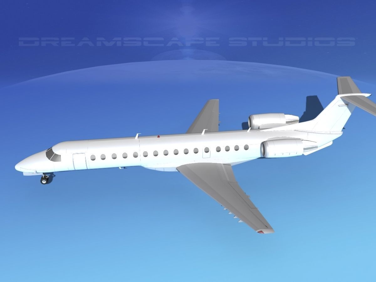 Embraer ERJ-140 Unmarked 1 3D model_9