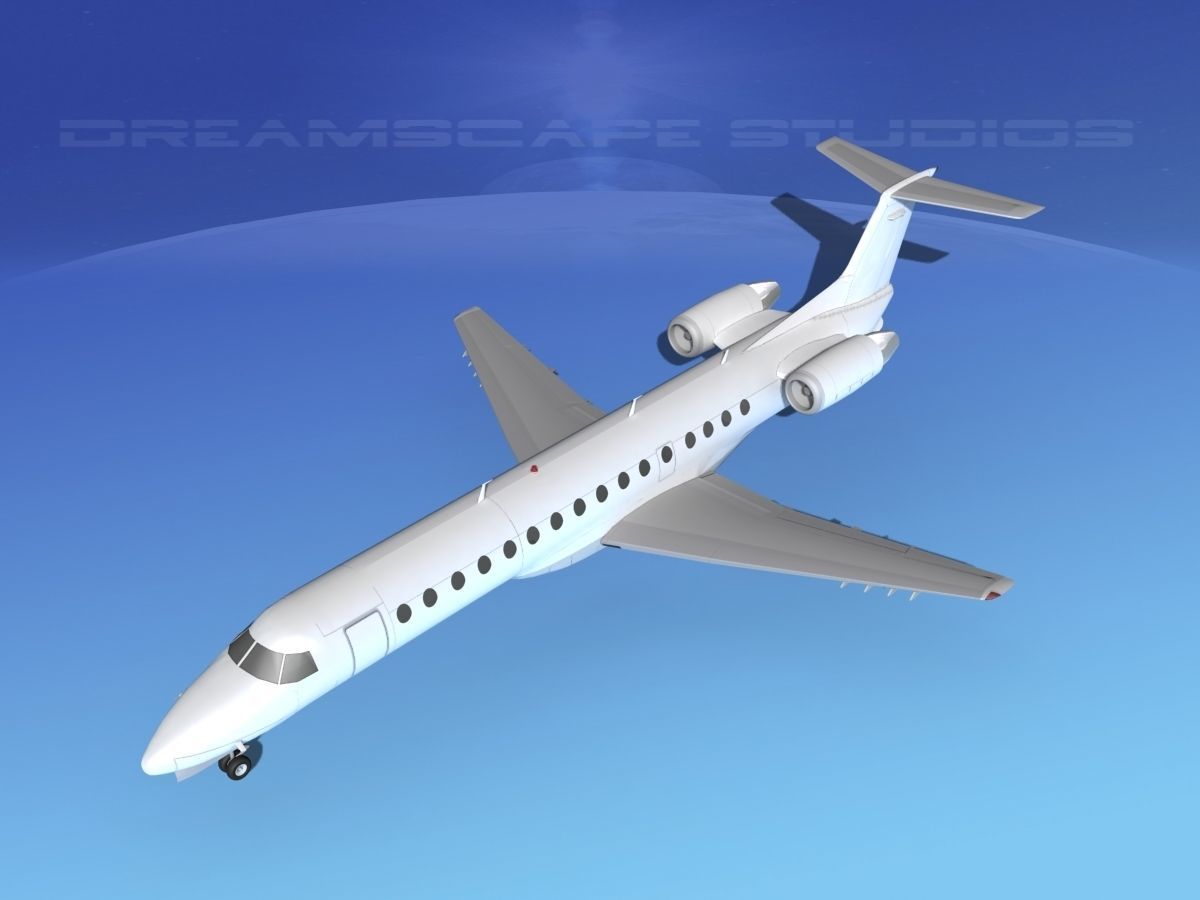 Embraer ERJ-140 Unmarked 1 3D model_10