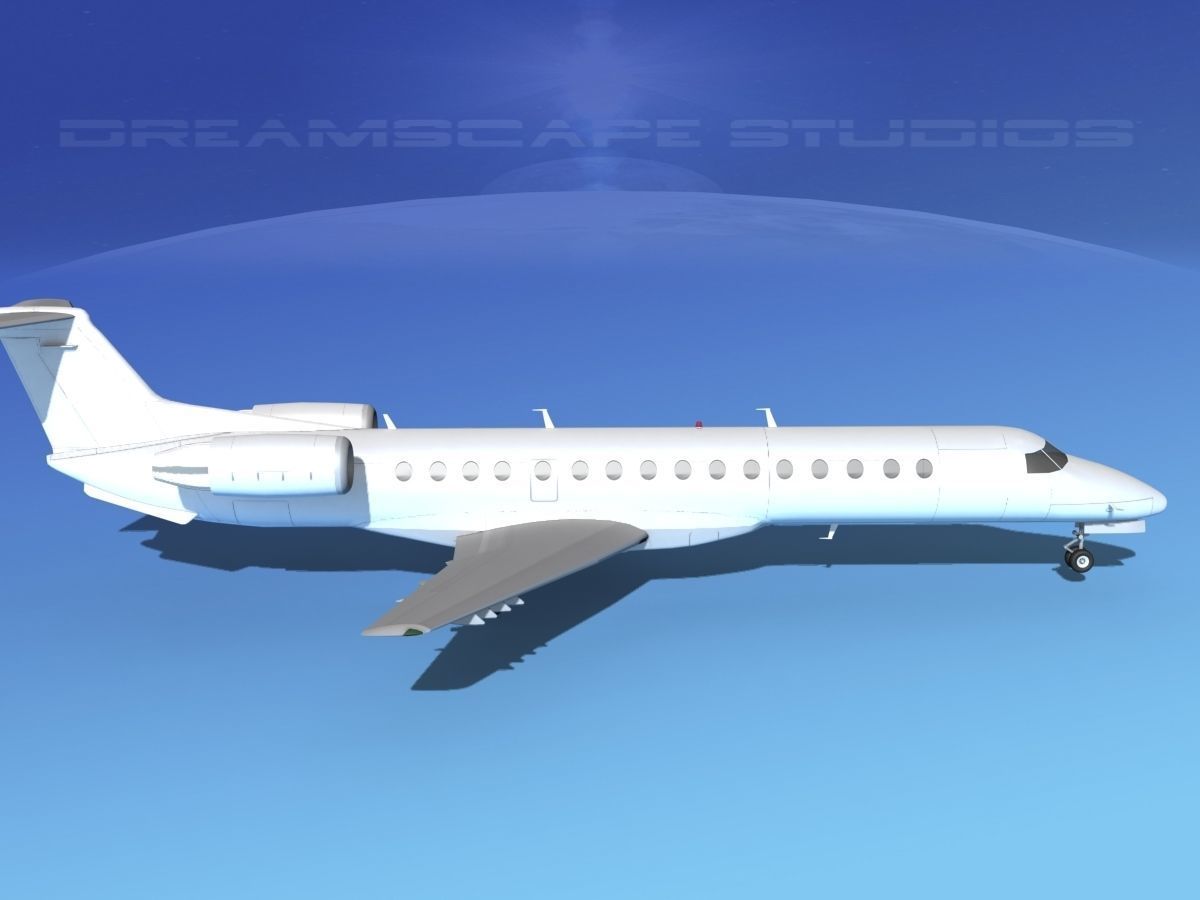 Embraer ERJ-140 Unmarked 1 3D model_4