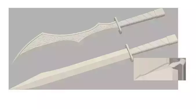 League of Legends Katarina Classic Dagger Knife and Blade 3D print model