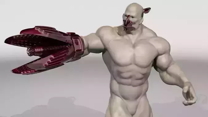 CYBORG man holding sword