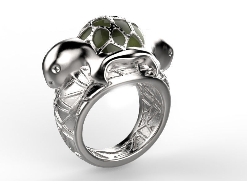 Turtles Ring 3D print model_3