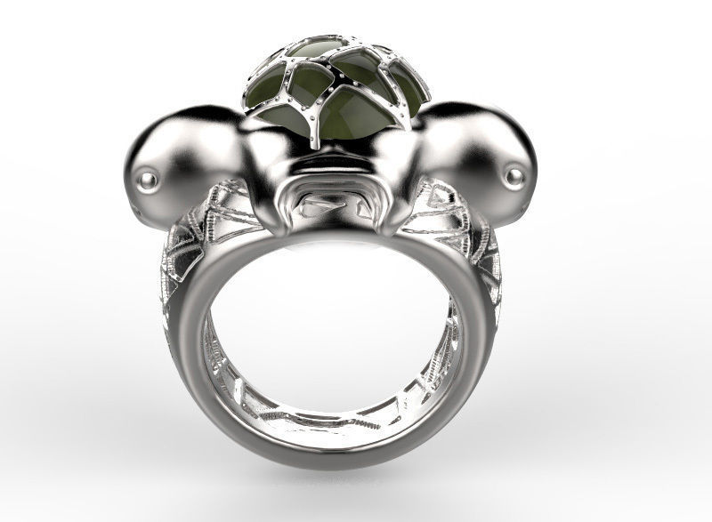 Turtles Ring 3D print model_2