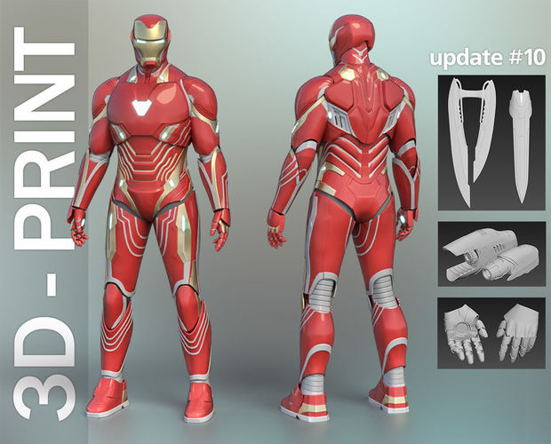 Iron Man Mark 48-50 Infinity War wearable 3D-Printable suit 3D print model
