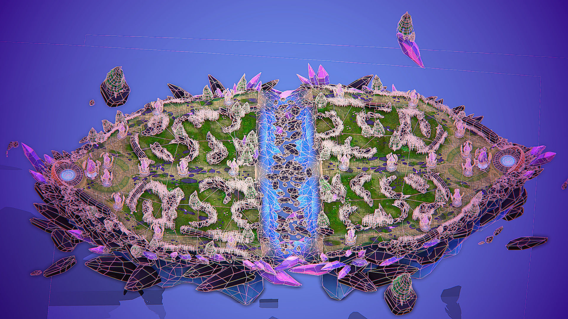 Moba map Huge pack of assets and the map Low-poly 3D model_5