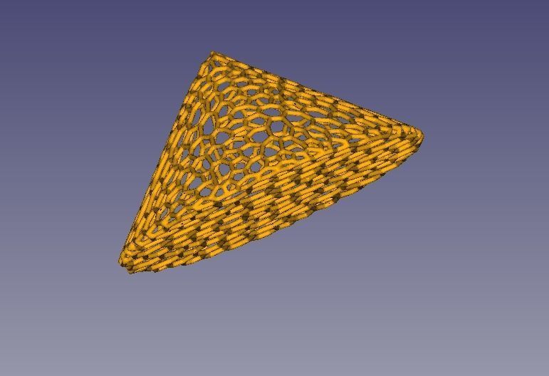 Voronoi style cone primitive for 3D printing 3D print model_1