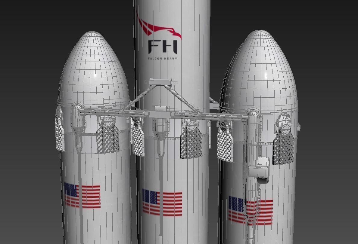 Falcon Heavy 3D model_10