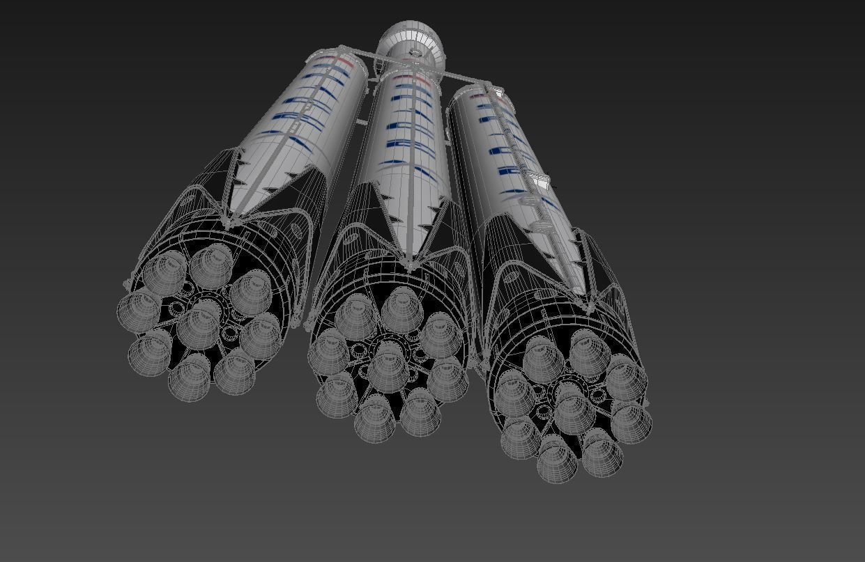 Falcon Heavy 3D model_12