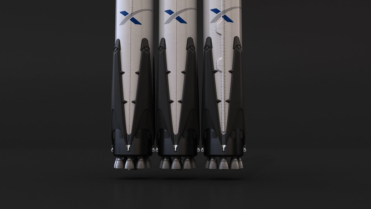 Falcon Heavy 3D model_9