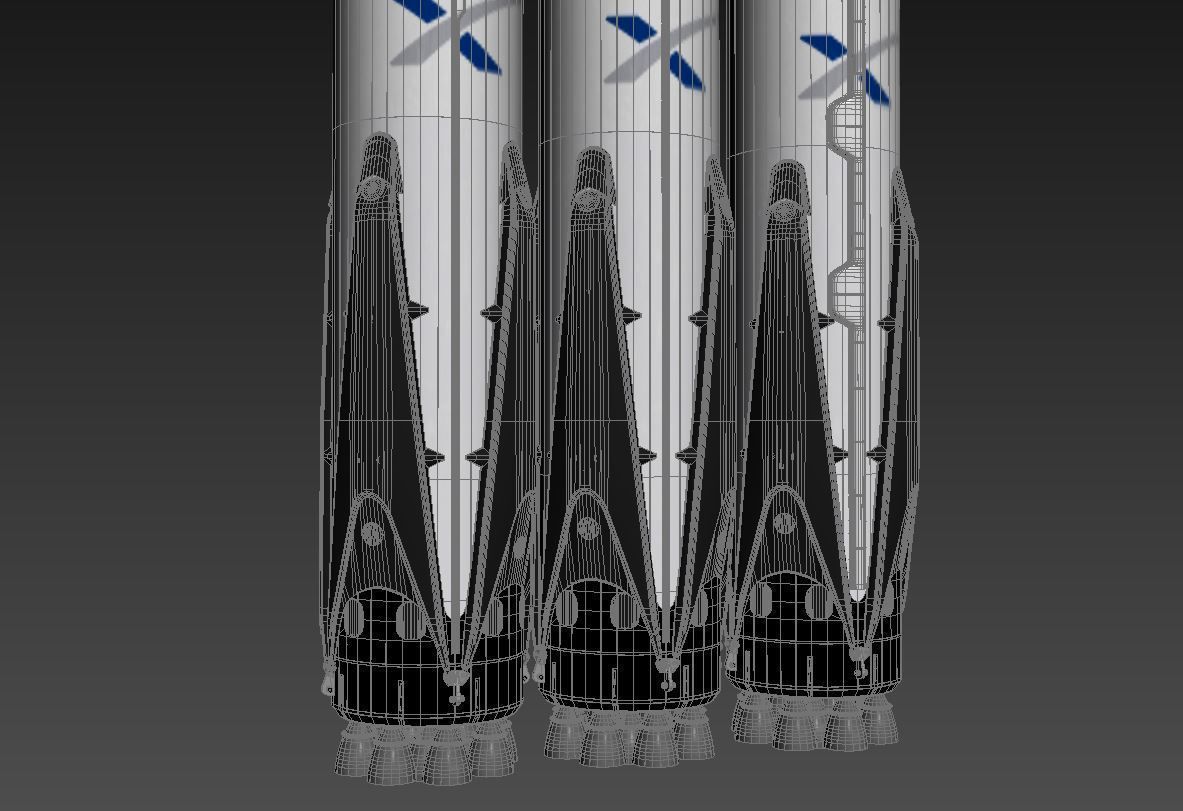 Falcon Heavy 3D model_11