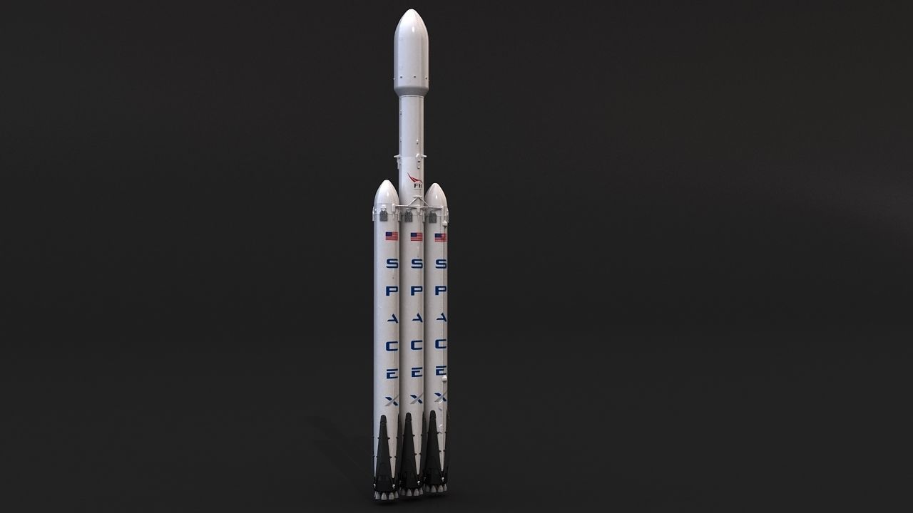 Falcon Heavy 3D model_2