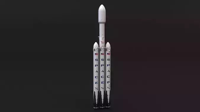 Falcon Heavy 3D model