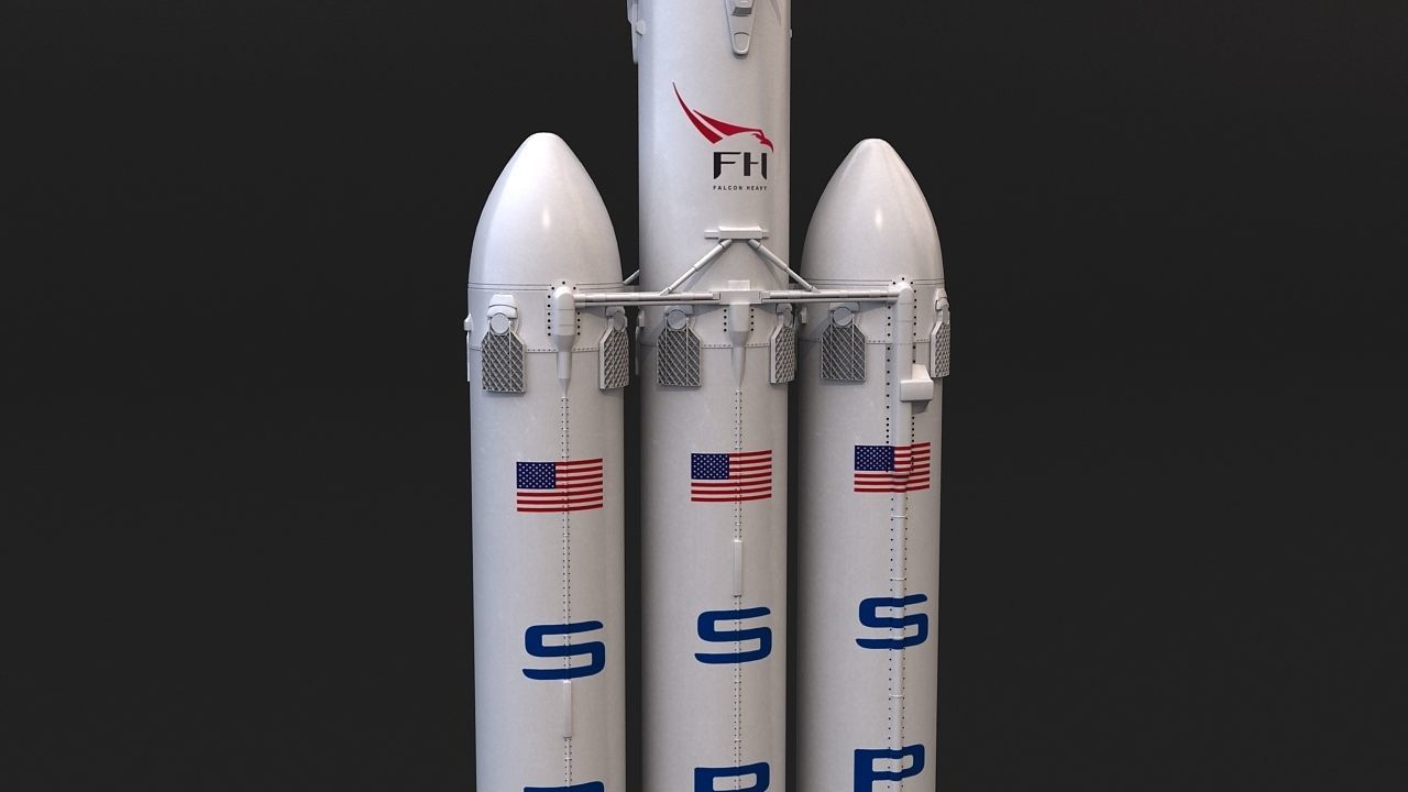 Falcon Heavy 3D model_1
