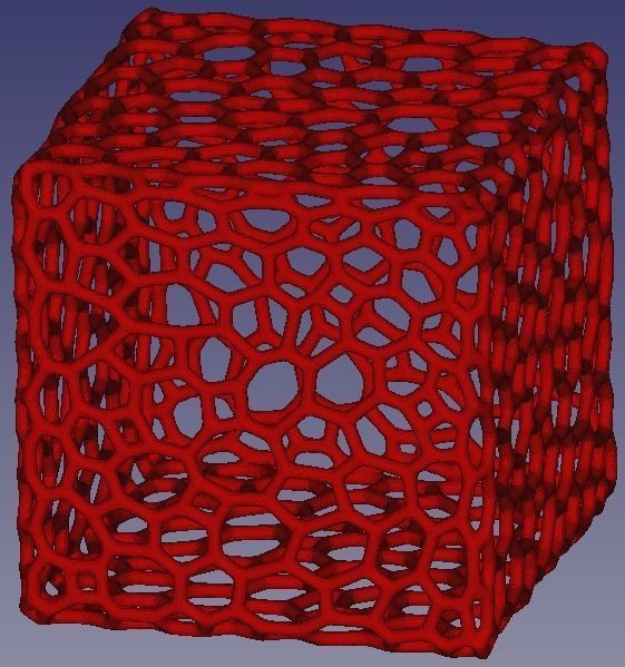 Voronoi style cube primitive for 3D printing 3D print model_1