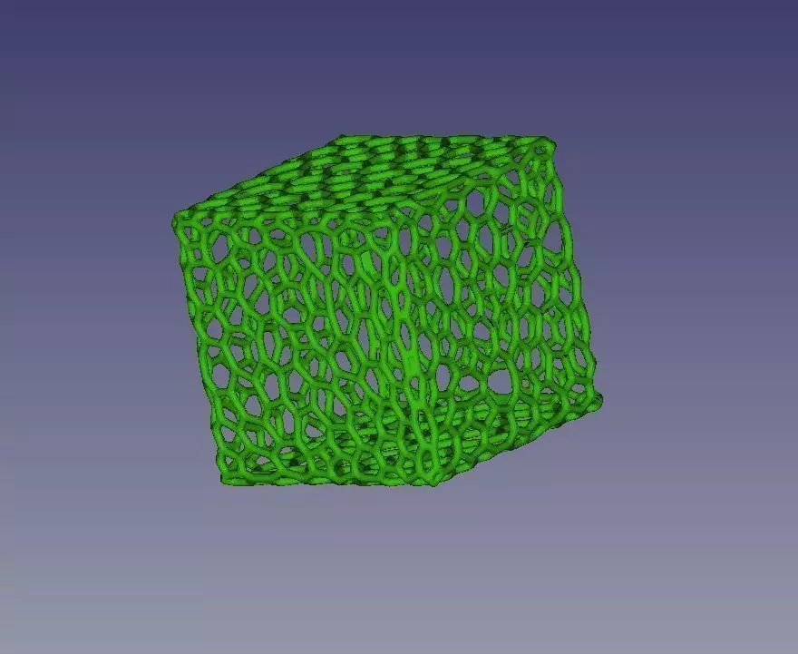 Voronoi style cube primitive for 3D printing 3D print model_0