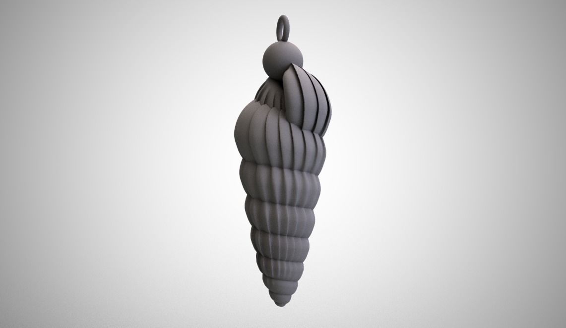 Shell Necklace 3D print model_6