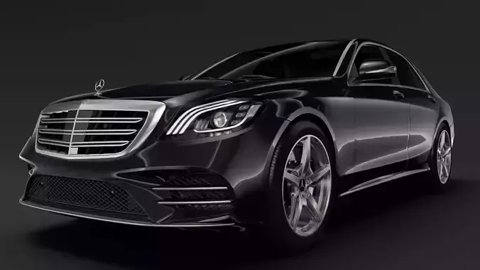 Mercedes Benz S 560 Lang 4MATIC AMG Line W222 2018 3D model