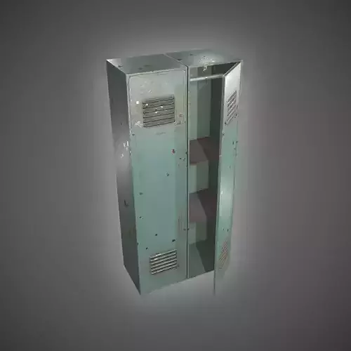 Metal Locker Low-poly 3D model