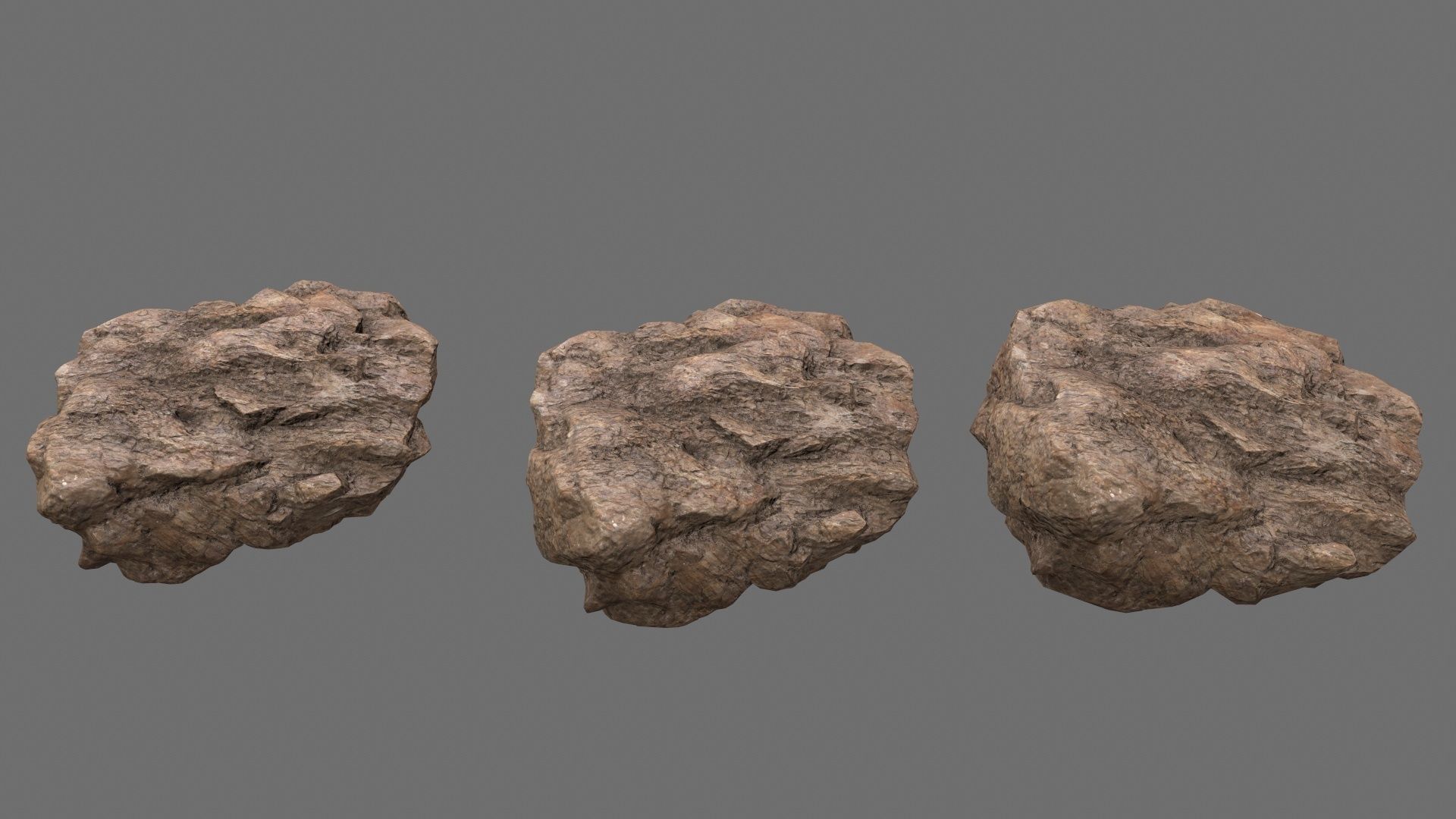 rocks set rock Low-poly 3D model_15