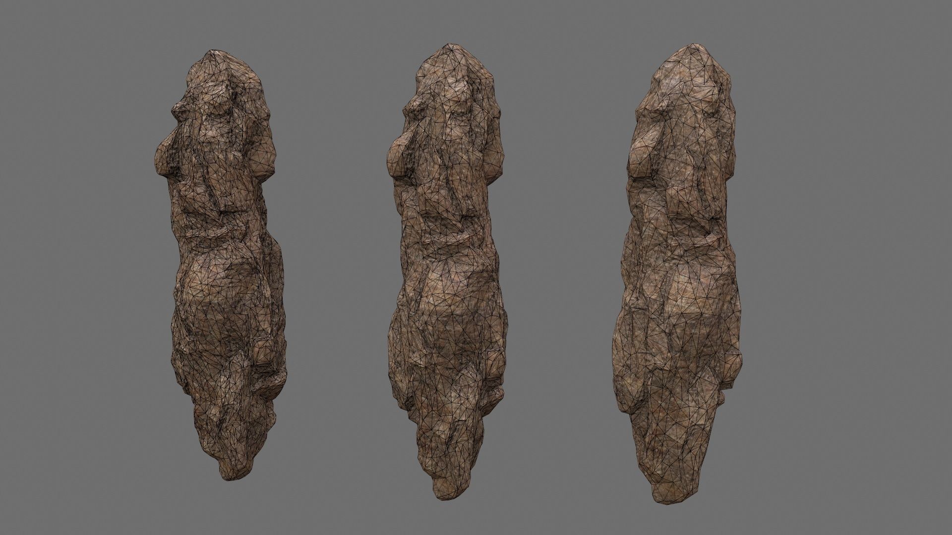 rocks set rock Low-poly 3D model_28