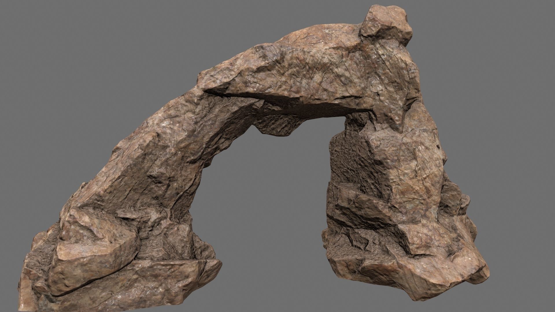 rocks set rock Low-poly 3D model_9