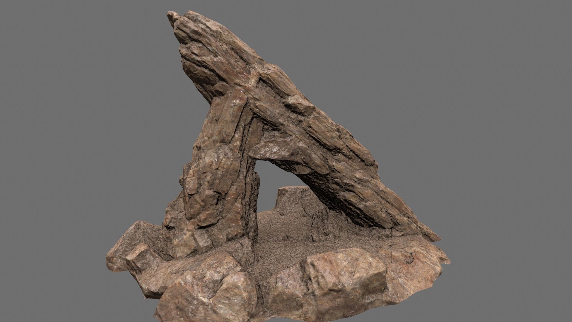 rocks set rock Low-poly 3D model_14