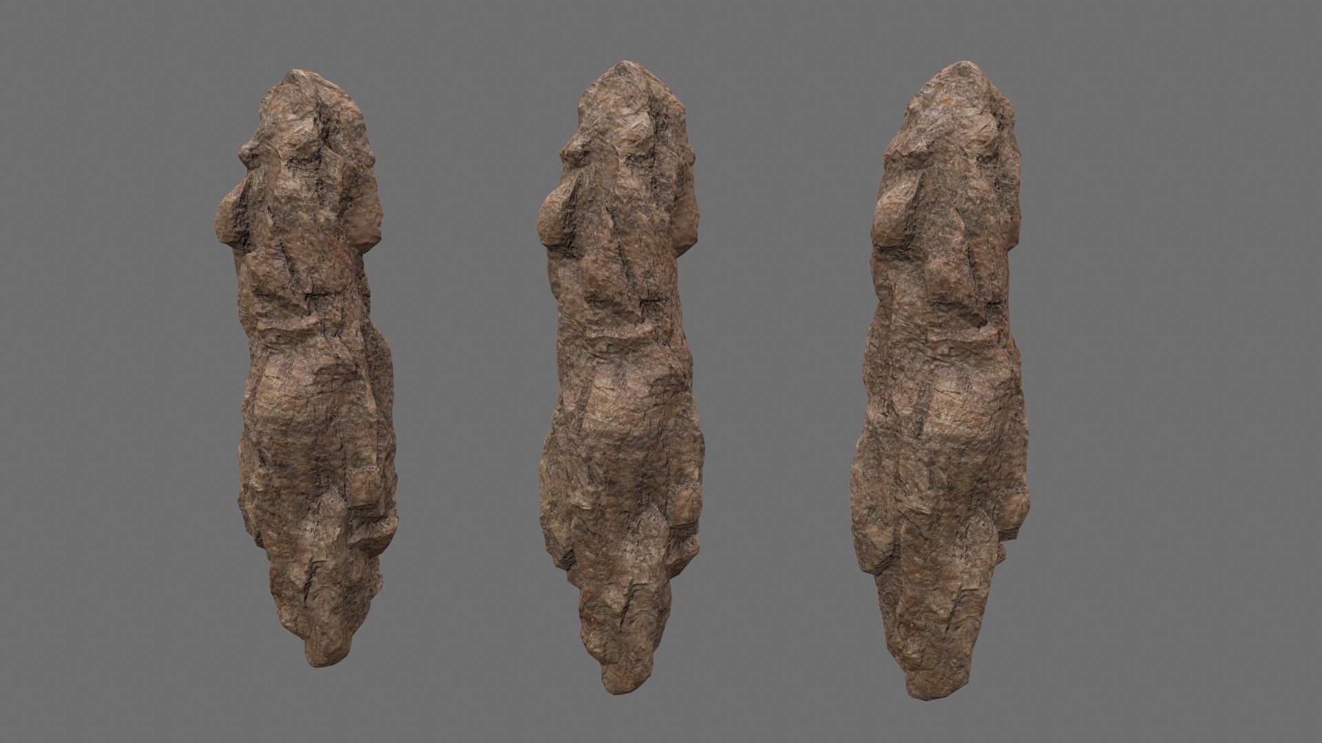 rocks set rock Low-poly 3D model_27