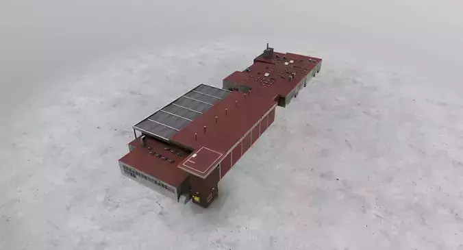 EGCC Fire Station Low-poly 3D model