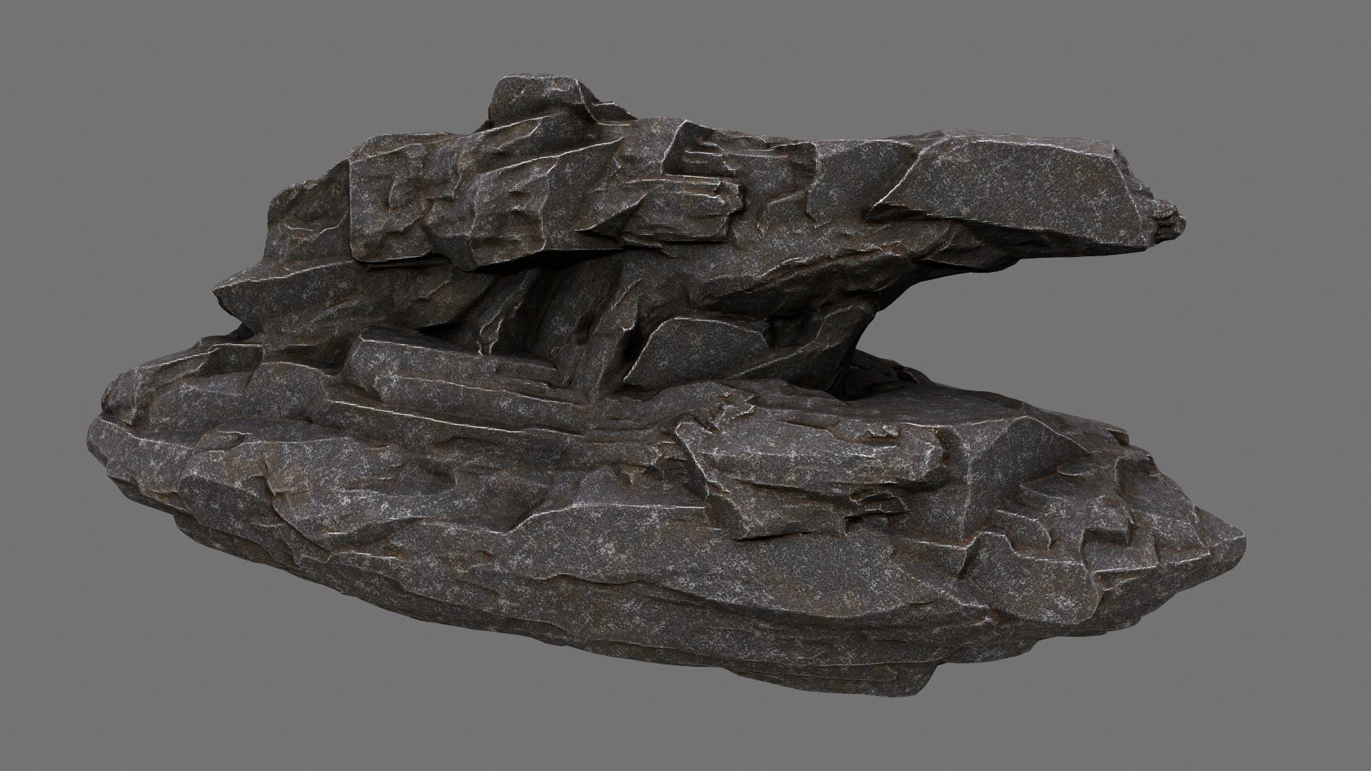 rocks set 4 stone sculpture Low-poly 3D model_17
