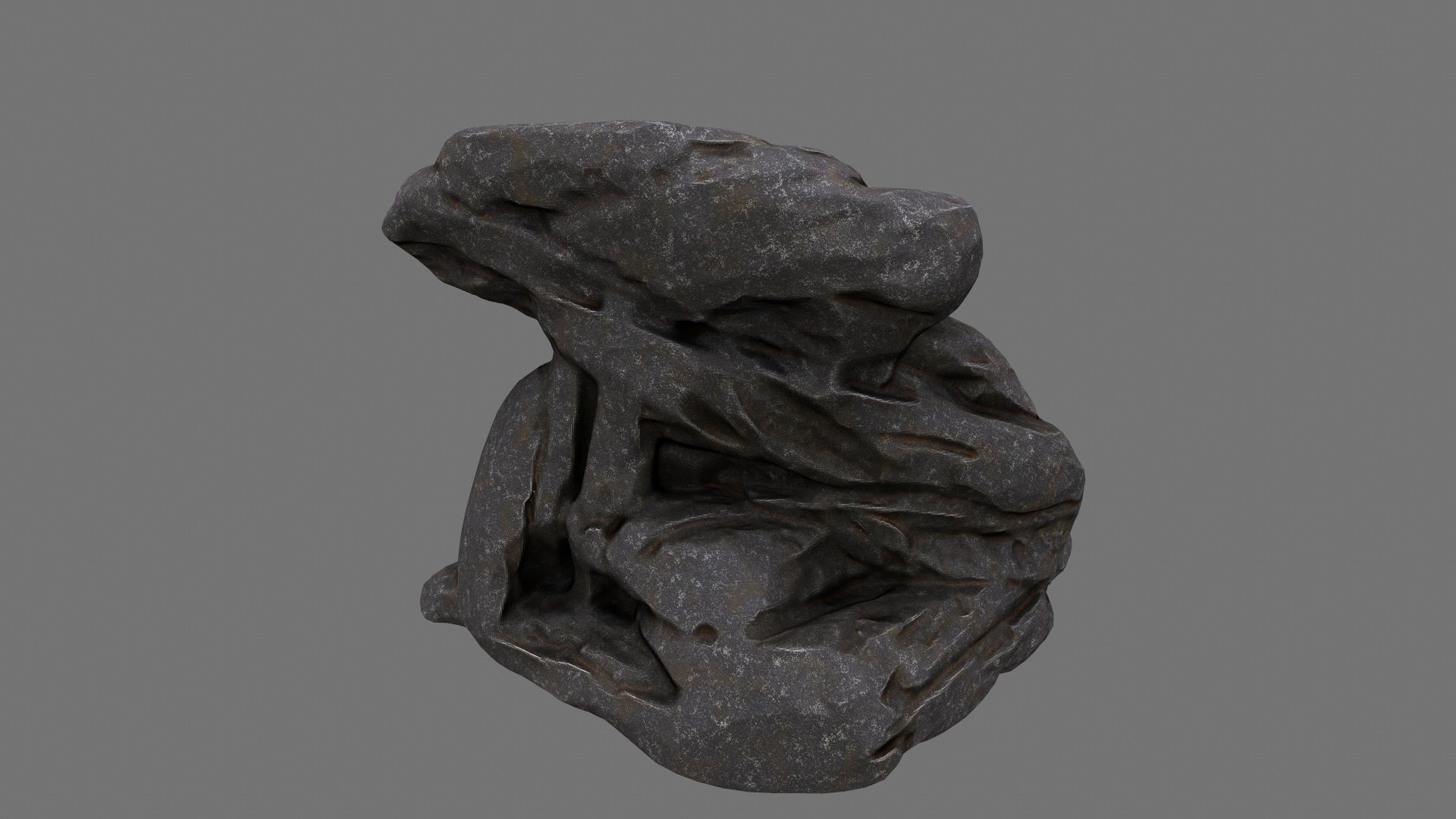 rocks set 4 stone sculpture Low-poly 3D model_9