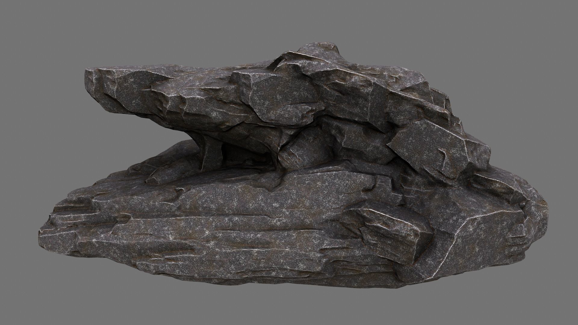 rocks set 4 stone sculpture Low-poly 3D model_18