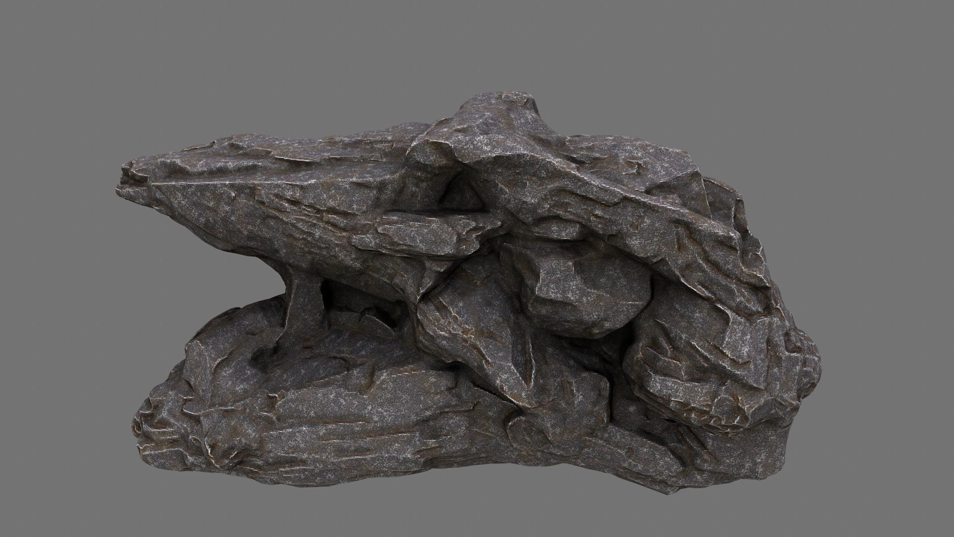 rocks set 4 stone sculpture Low-poly 3D model_20