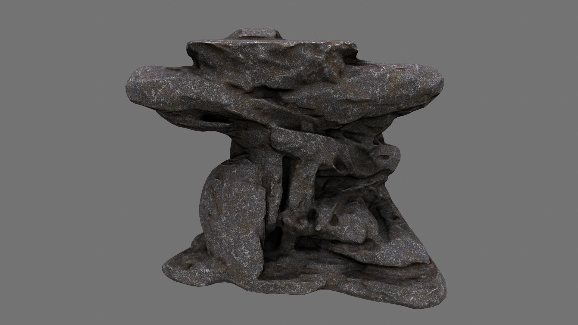 rocks set 4 stone sculpture Low-poly 3D model_6