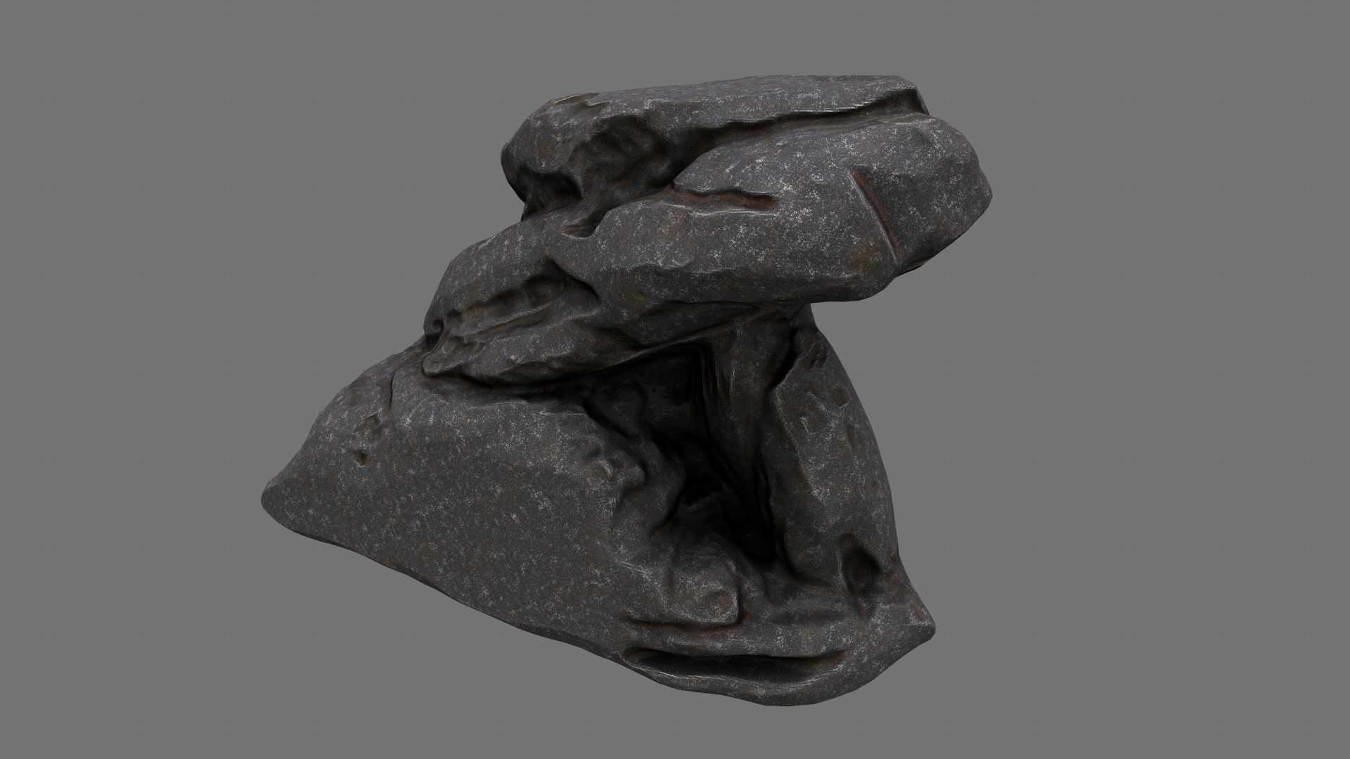 rocks set 4 stone sculpture Low-poly 3D model_8