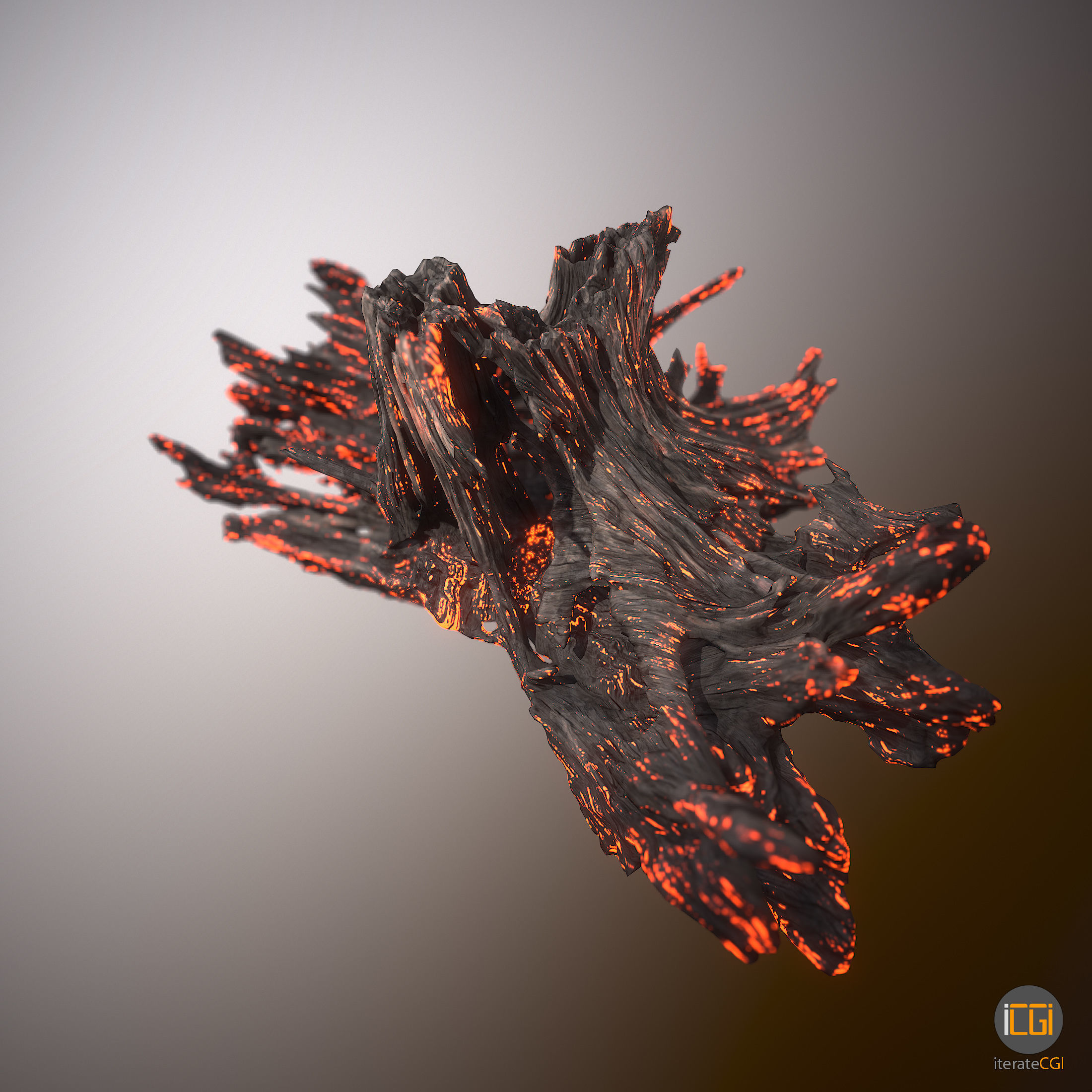 Driftwood piece of Low-poly 3D model_17